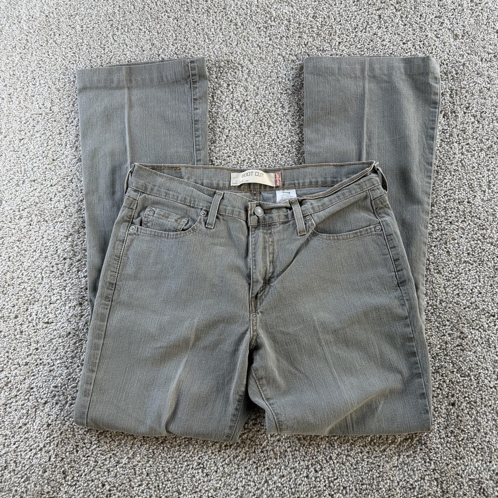 Y2K Levi's Bootcut Jeans Womens 10 Medium Gray Wash Stretch Denim Casual Pants